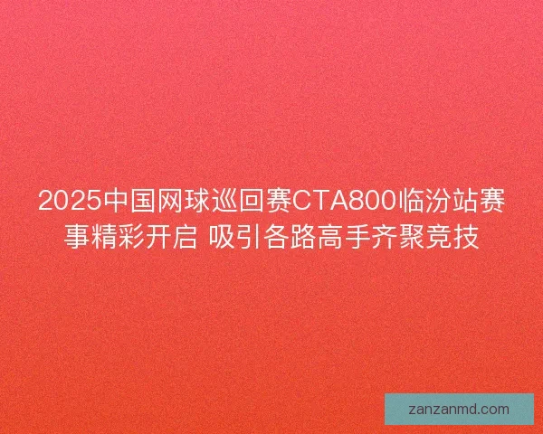 2025中国网球巡回赛CTA800临汾站赛事精彩开启 吸引各路高手齐聚竞技