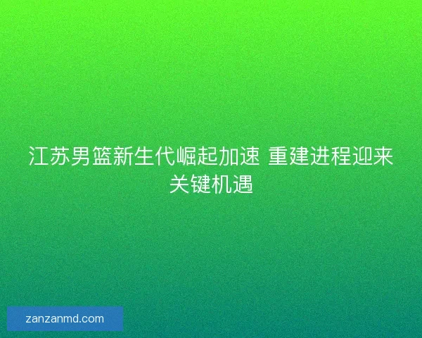 江苏男篮新生代崛起加速 重建进程迎来关键机遇