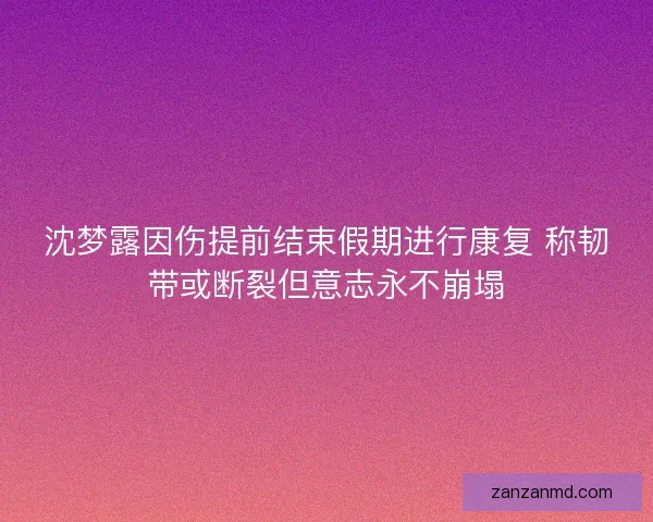 沈梦露因伤提前结束假期进行康复 称韧带或断裂但意志永不崩塌